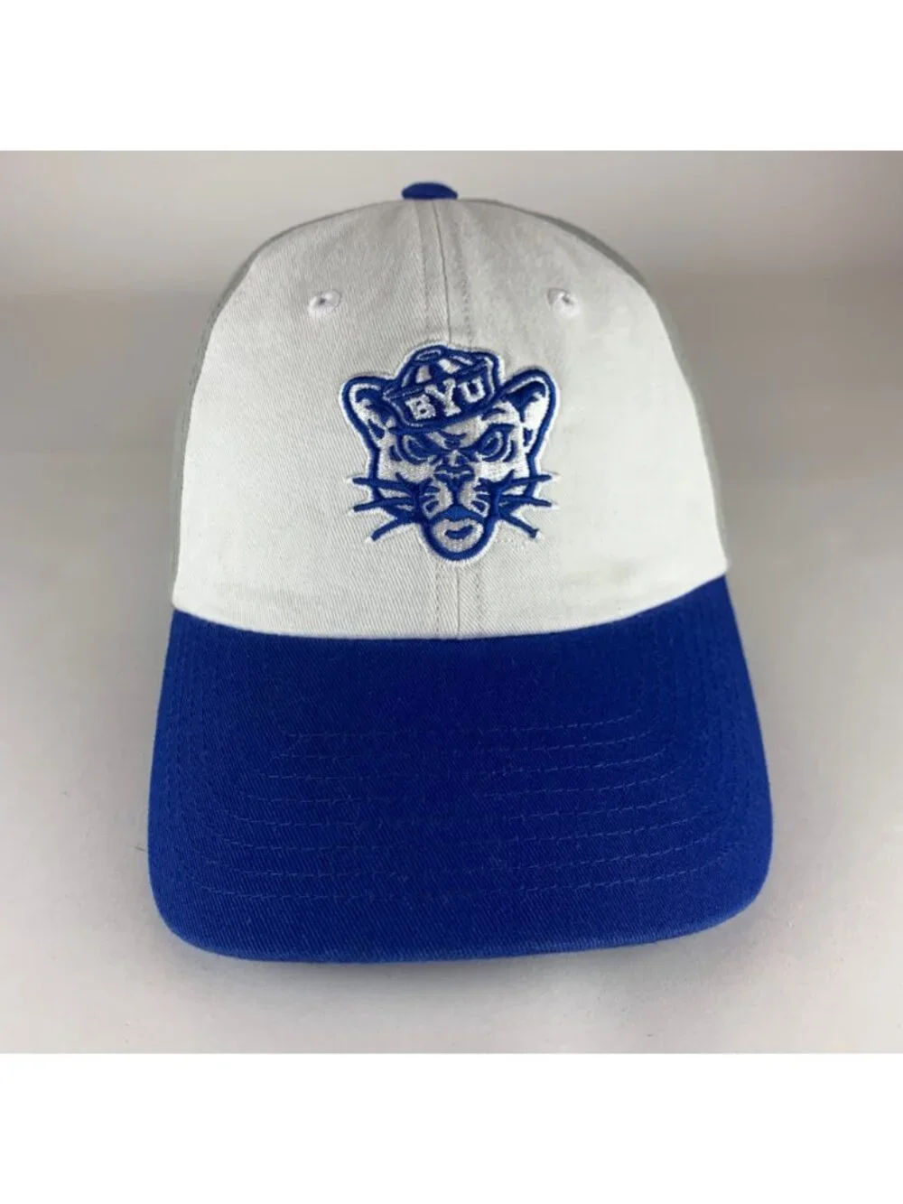 BYU Cougars NCAA Blue White Gray Captivating Relaxed Fit Strapback Hat